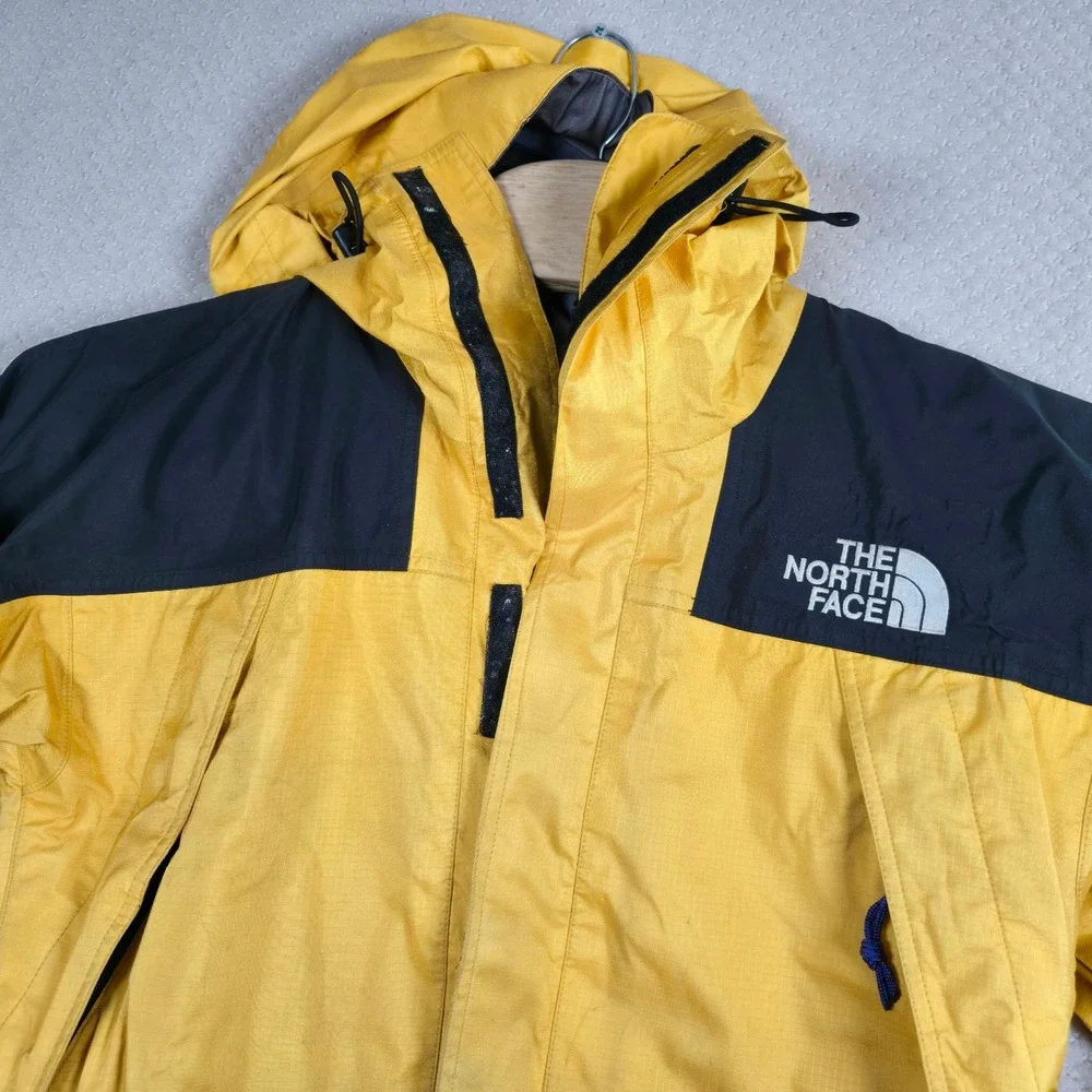 The North Face Goretex Jacket Size Small Yellow Black‎ Vintage Outdoors Gorpcore